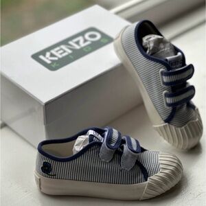Kenzo Kids Navy and White Velcro Sneakers